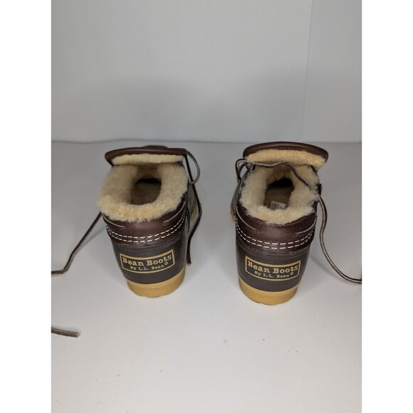 L.L.Bean Duck Boots Women's 7 N Shearling Lined Low Cut Slip-On Maine USA - Picture 8 of 14